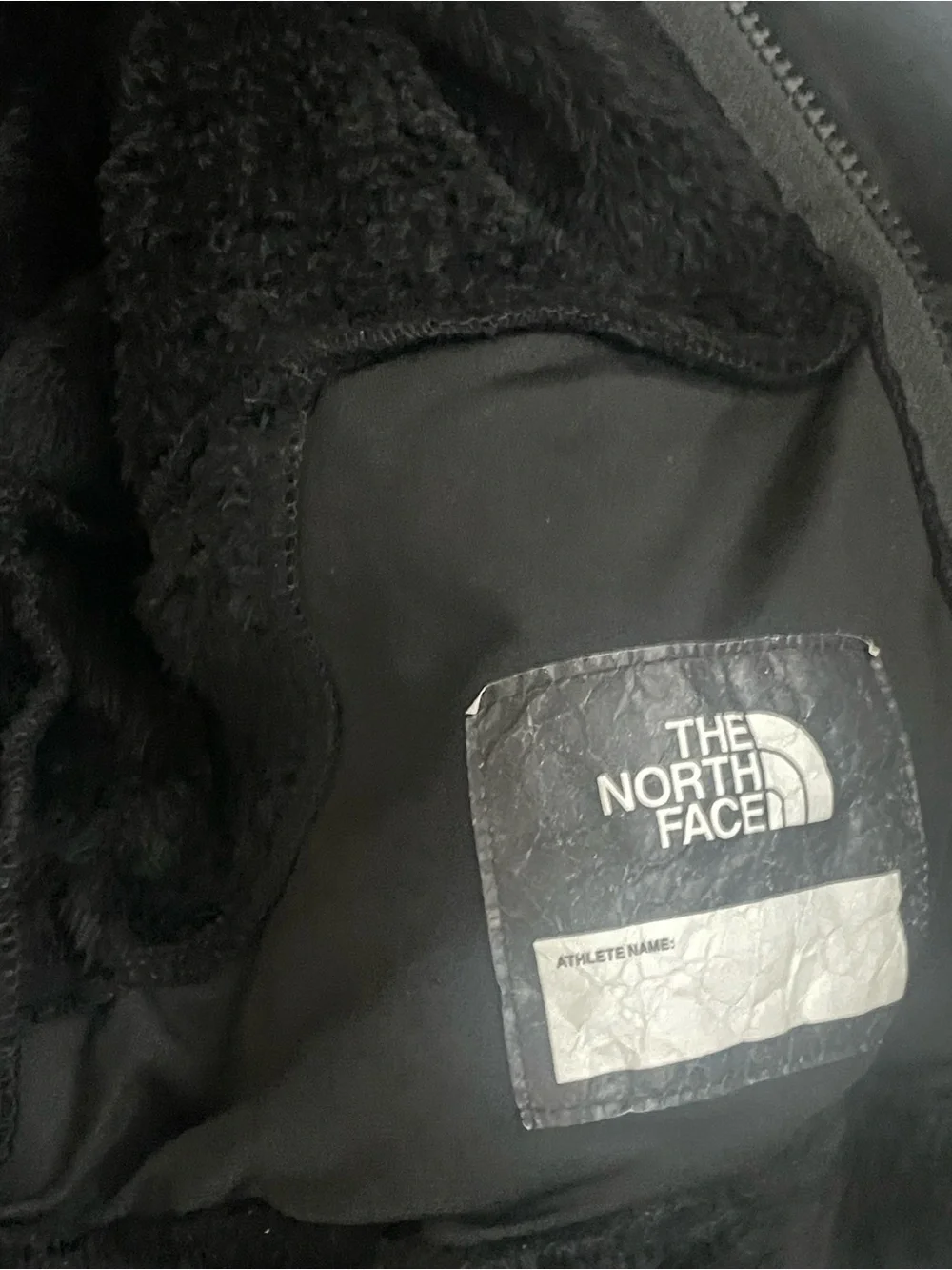 The North Face Girls Black Plush Fleece Full Zip Jacket Size M 10/12